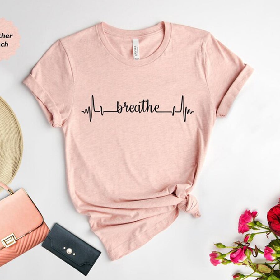 Breathe Shirt , Breathe T-Shirt , Meditation T-shirt, Inspirational Motivational Tee, Yoga T-shirt, Meditation T-shirt, Inspirational Tee