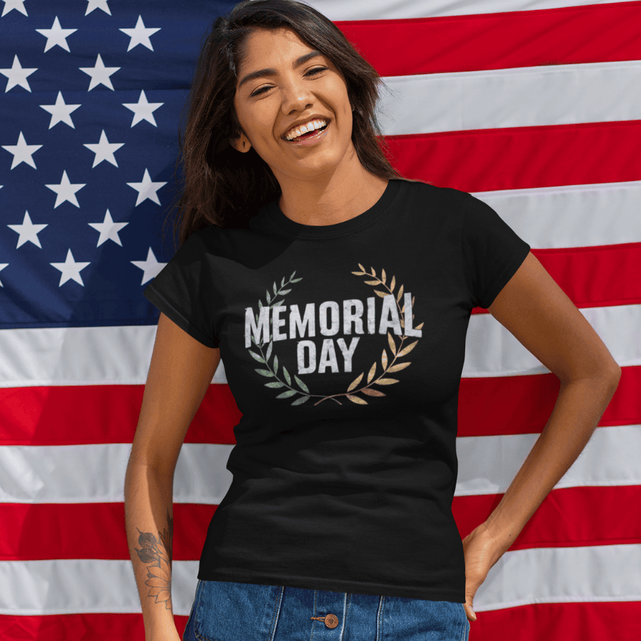 PREMIUM MEMORIAL DAY TYPHOGRAPHY T-SHIRT NDM