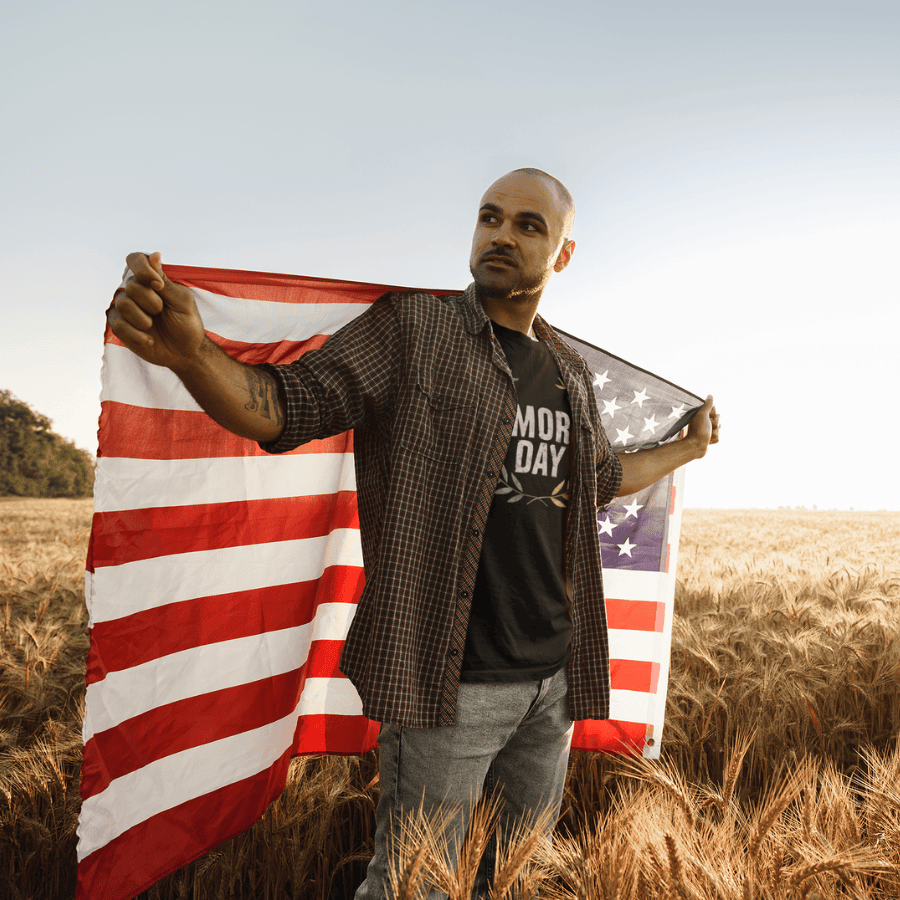 PREMIUM MEMORIAL DAY TYPHOGRAPHY T-SHIRT NDM