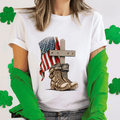 PREMIUM AMERICAN FLAG BOOTS T-SHIRT NDM