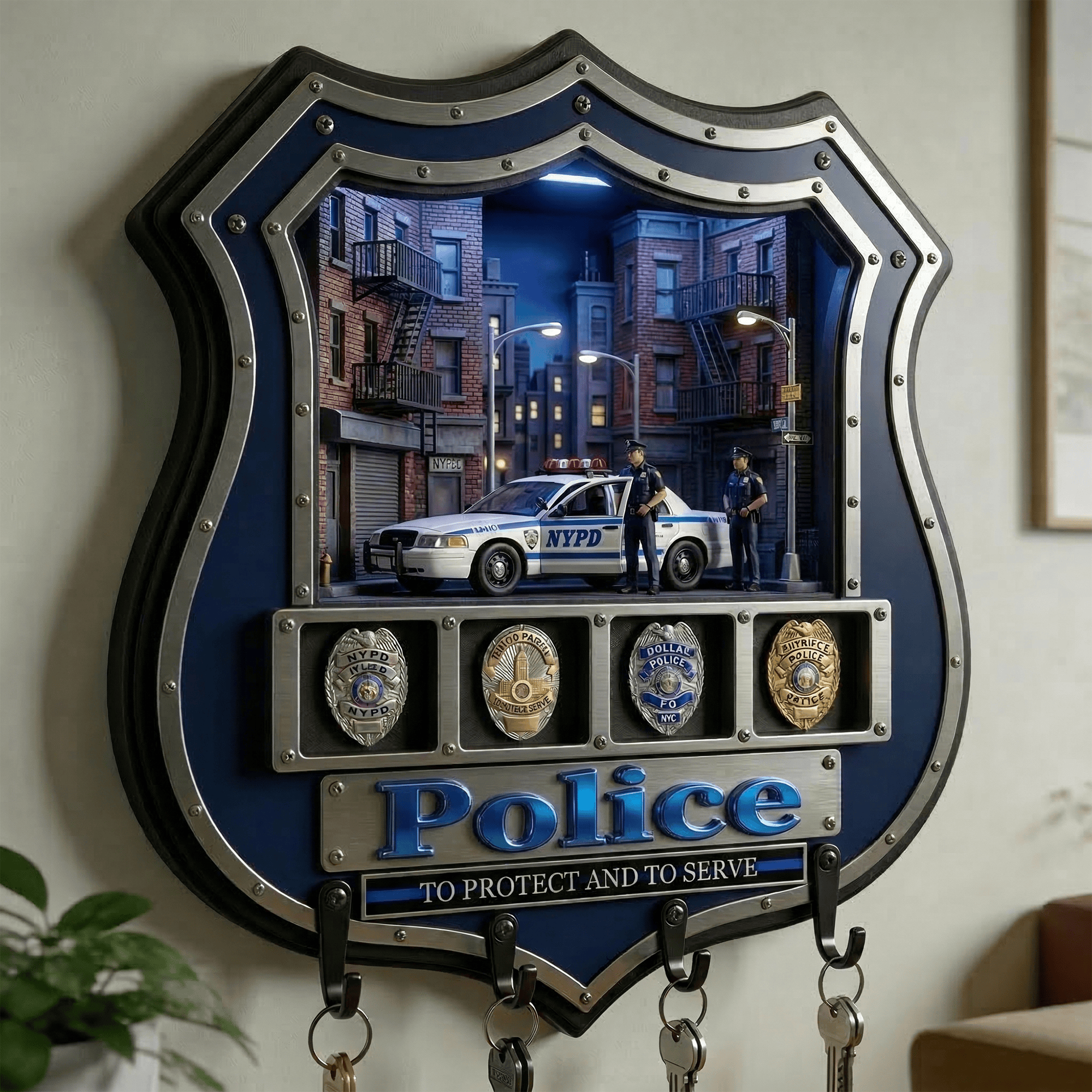 PLC WALL-MOUNTED KEY HOLDER LNTH