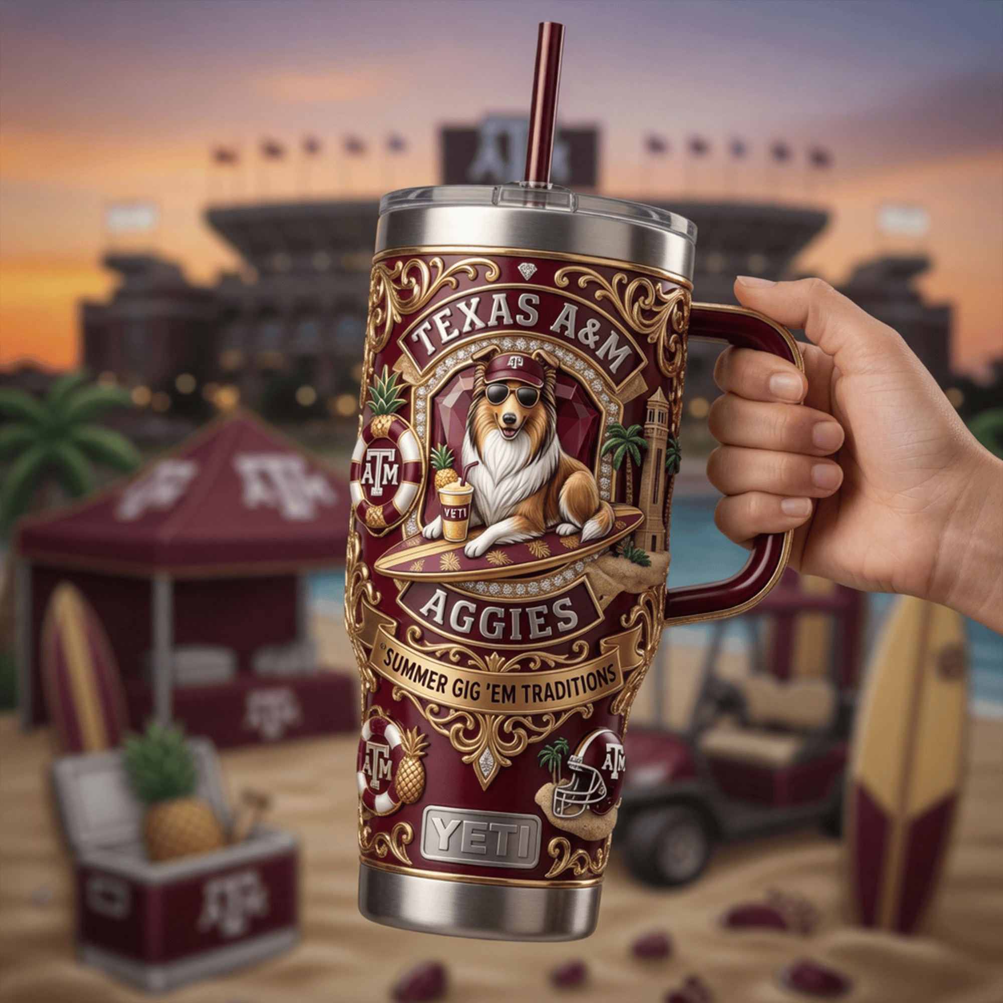TAMA 40oz Tumbler With Handle LNTH