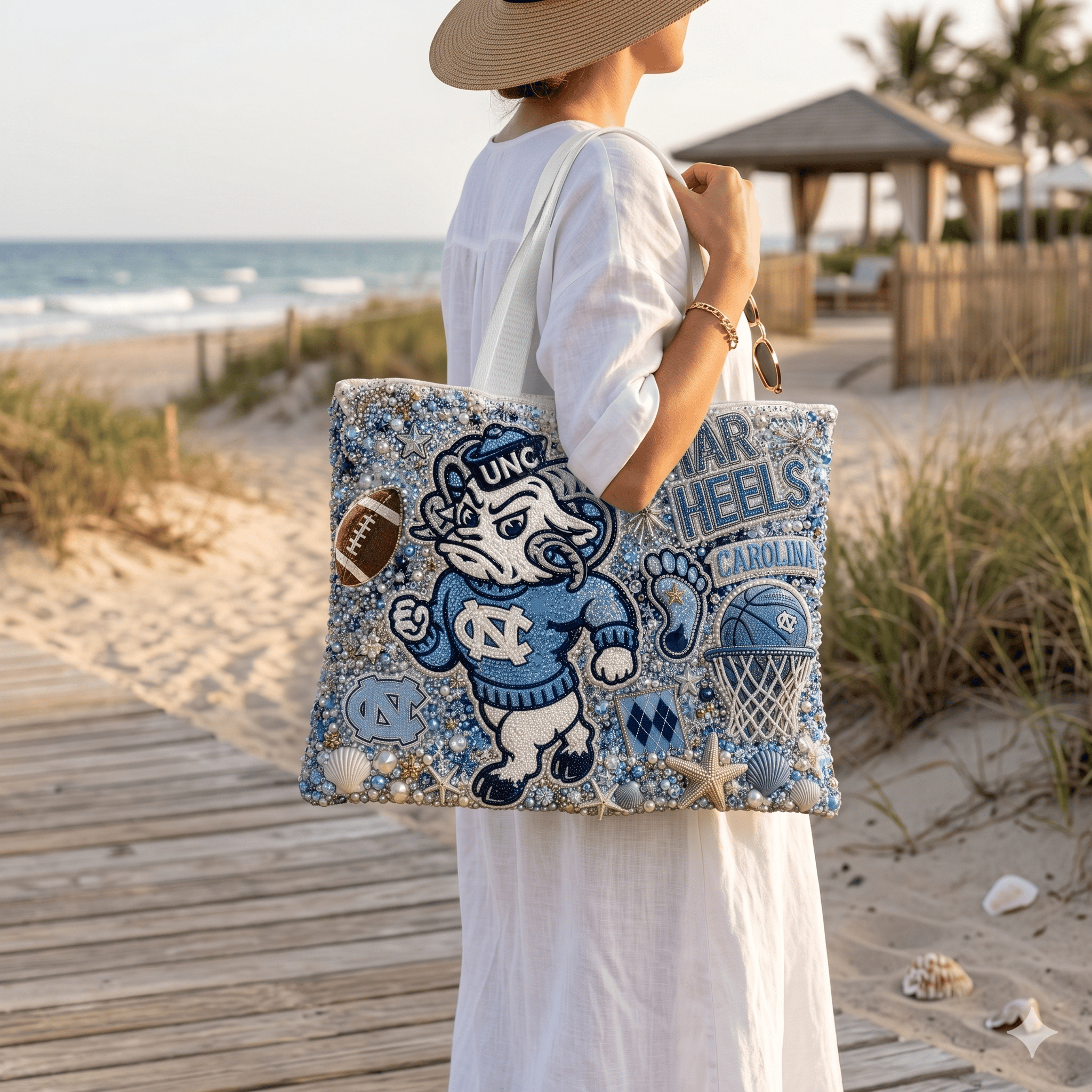 UNC Summer Vibes Tote Bag HTTT